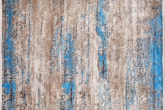 Rustic Azure Washable Rug