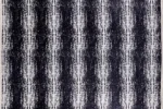 Monochrome Striped Abstract Washable Rug