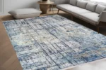 Modern Abstract Plaid Washable Rug