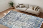 Modern Abstract Plaid Washable Rug