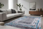 Modern Abstract Gradient Washable Rug