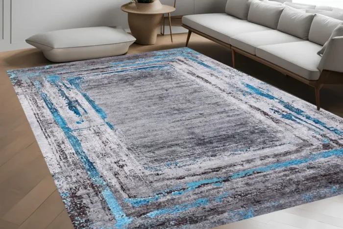 Modern Abstract Gradient Washable Rug