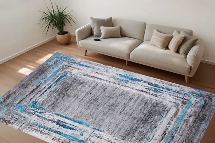 Modern Abstract Gradient Washable Rug