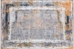 Modern Distressed Abstract Area Washable Rug