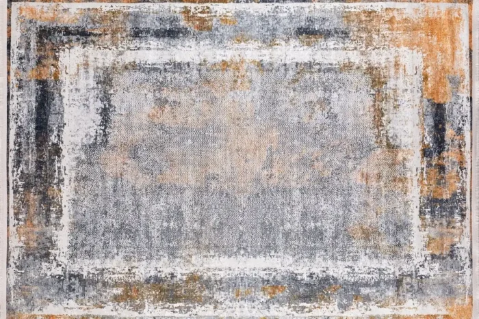 Modern Distressed Abstract Area Washable Rug