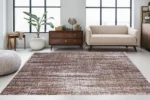 Rustic Harmony Brown Washable Rug