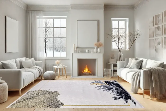 Golden Bloom Washable Rug