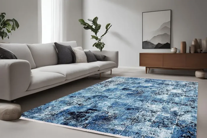 Oceanic Brickwork Washable Rug