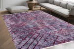 Crimson Grid Washable Rug