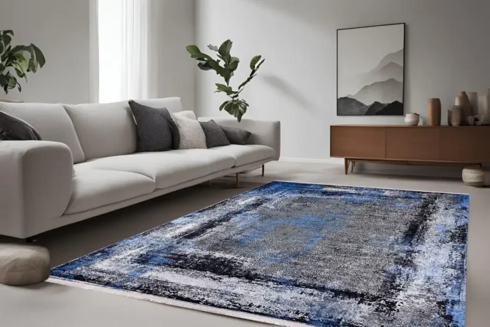 Midnight Cascade Washable Rug