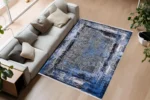 Midnight Cascade Washable Rug