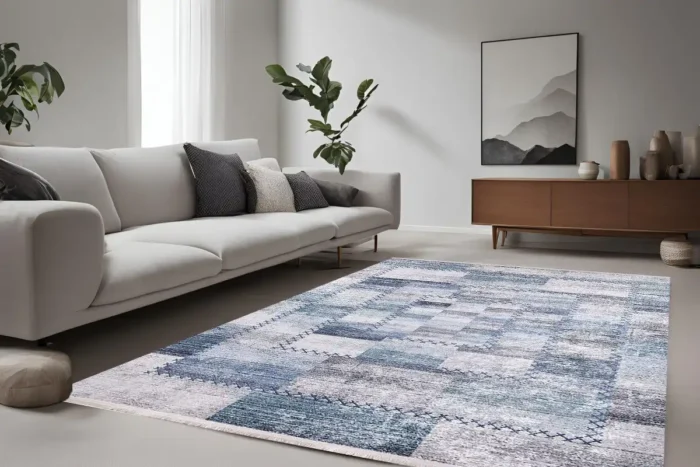 Patchwork Ocean Washable Rug