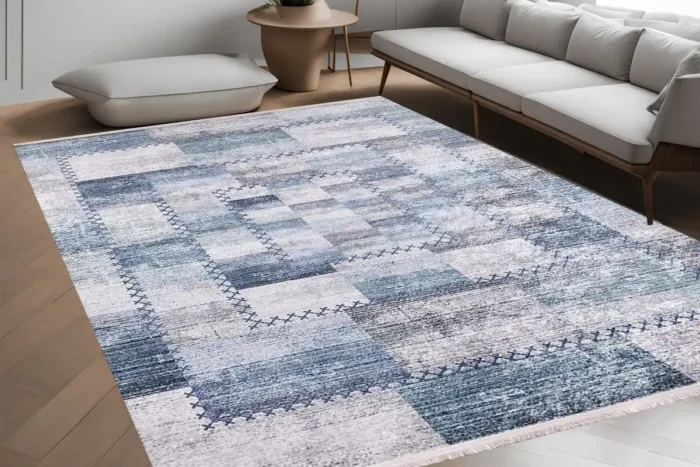 Patchwork Ocean Washable Rug