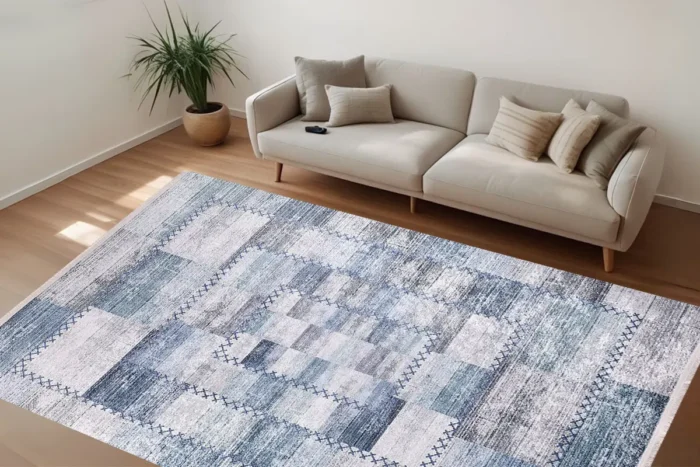 Patchwork Ocean Washable Rug