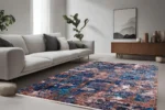 Rustic Abstract Washable Rug