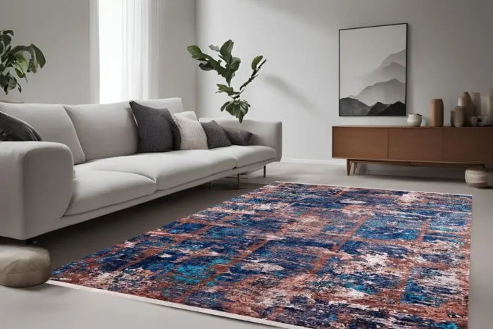 Rustic Abstract Washable Rug