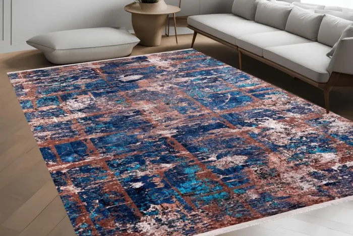 Rustic Abstract Washable Rug