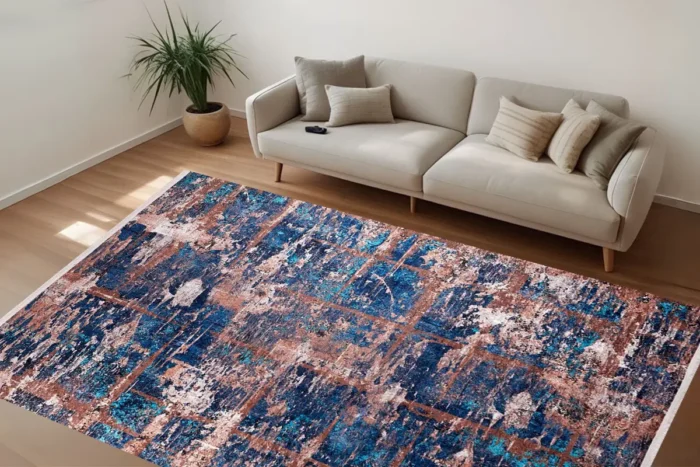 Rustic Abstract Washable Rug