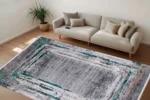 Urban Distressed Frame Washable Rug