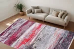 Bold Brushstroke Modern Washable Rug