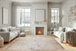 Neutral Hues Modern Washable Rug