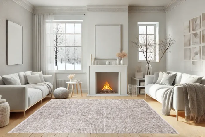 Neutral Texture Washable Rug