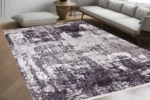 Monochrome Distressed Washable Rug