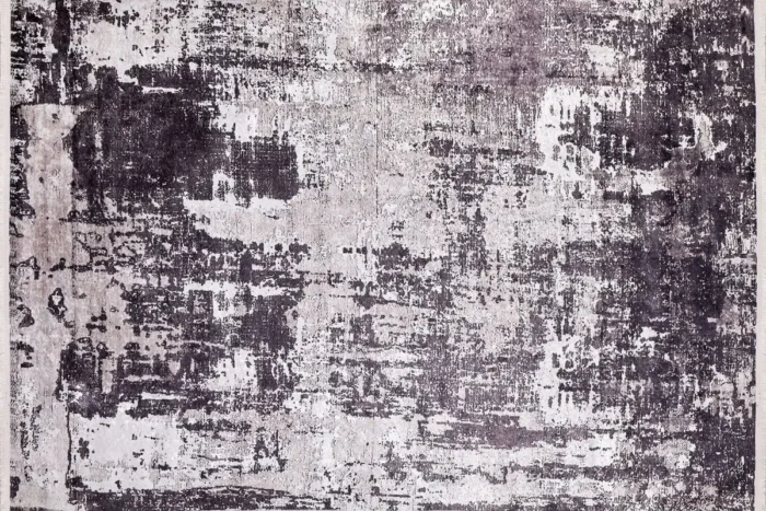 Monochrome Distressed Washable Rug