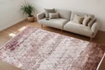 Rustic Diamond Pattern Washable Rug