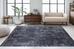 Midnight Geometric Washable Rug