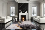 Modern Geometric Luxe Washable Rug