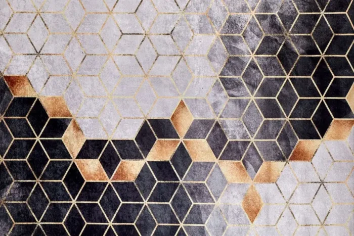 Modern Geometric Luxe Washable Rug