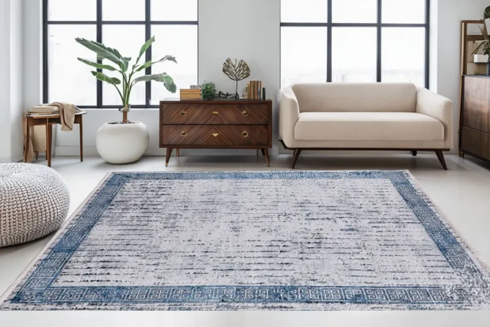 Greek Key Elegance Washable Rug