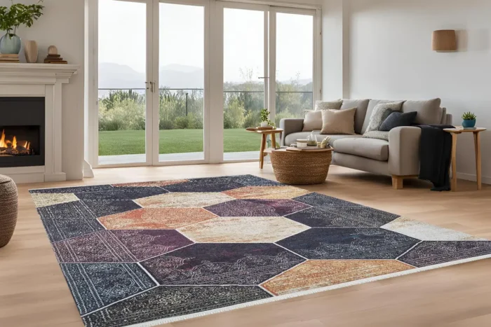 Mosaic Majesty Washable Rug