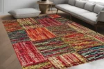 Rainbow Patchwork Washable Rug