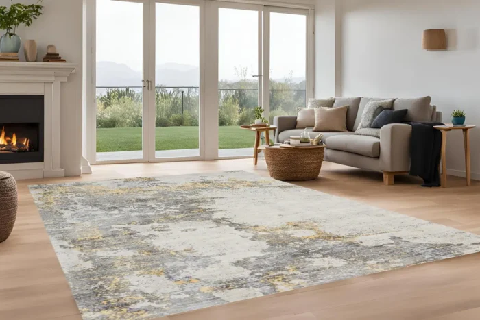 Golden Cloud Washable Rug