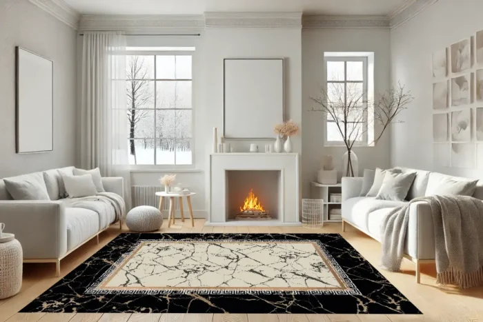 Marble Elegance Washable Rug