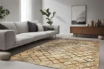 Rustic Lattice Washable Rug