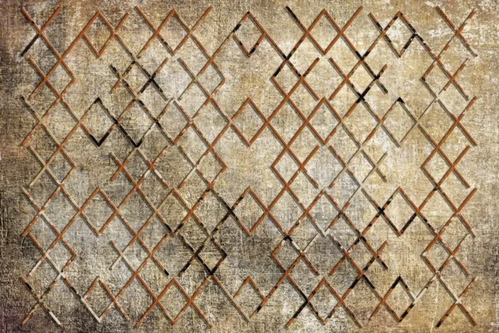 Rustic Lattice Washable Rug