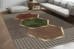 Hexagonal Harmony Washable Rug