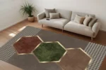 Hexagonal Harmony Washable Rug