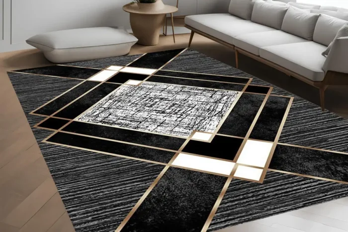 Monochrome Lux Washable Rug