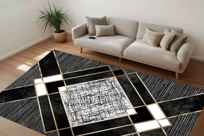 Monochrome Lux Washable Rug