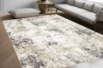 Ethereal Beige Abstract Washable Rug