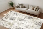 Ethereal Beige Abstract Washable Rug