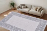 Silver Grace Ornamental Washable Rug