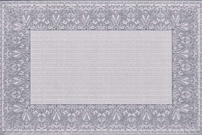 Silver Grace Ornamental Washable Rug