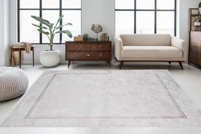 Subtle Frame Washable Rug