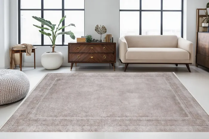 Elegant Frame Washable Rug