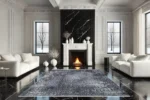 Obsidian Glow Washable Rug